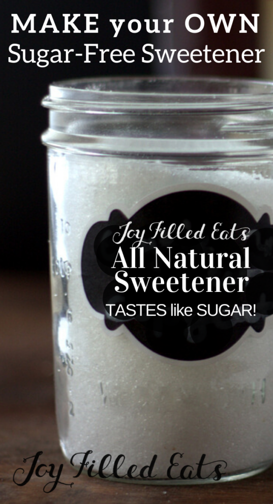 pinterest image for DIY sugar free sweetener