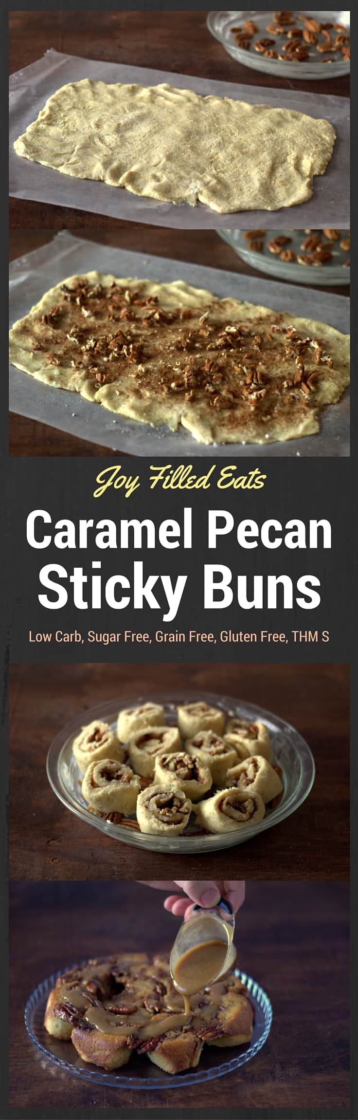 pinterest image for caramel pecan sticky buns