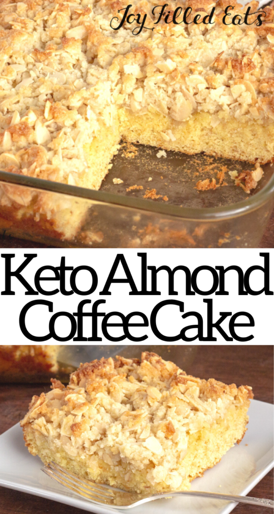 pinterest image for almond crumb cake