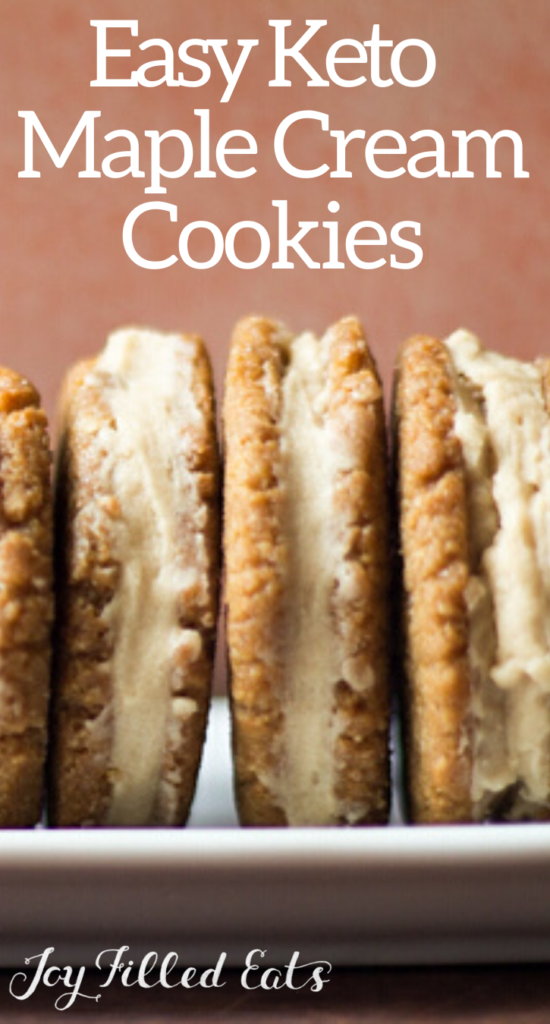pinterest image for maple cream sandwich cookies
