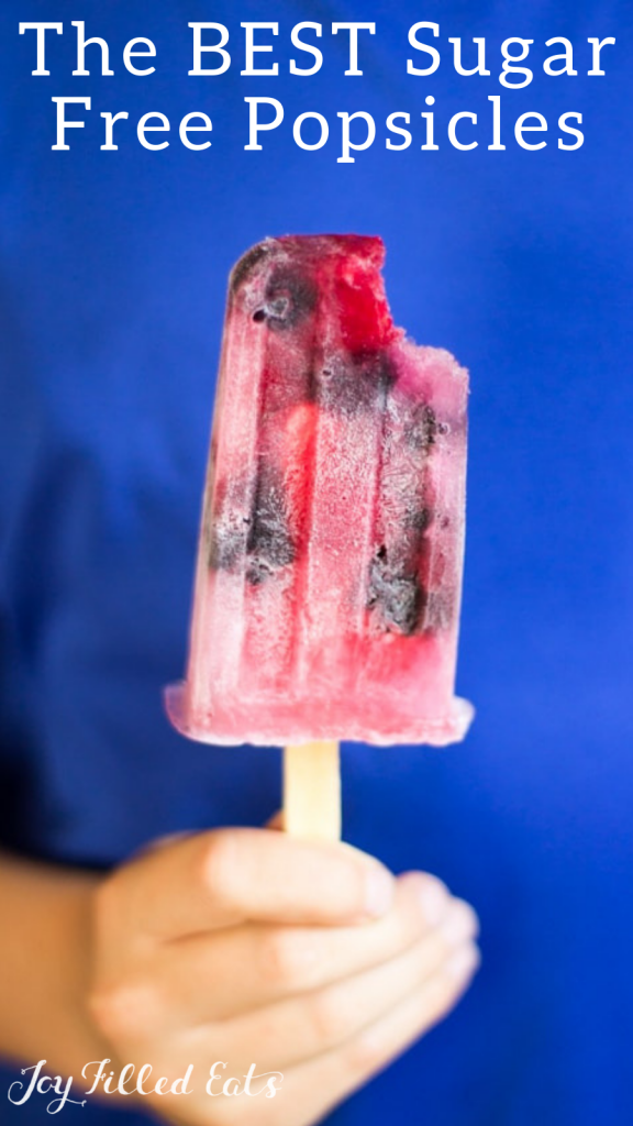 pinterest image for keto ice popsicles