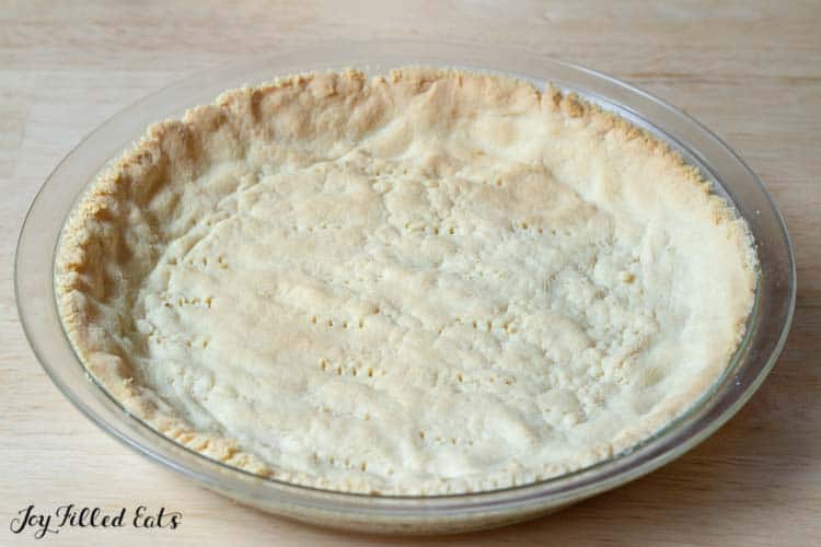 custard pie crust baked into pie plate