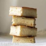 stack of four Snickerdoodle Cheesecake Bars close up