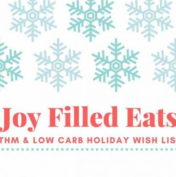banner for Joy Filled Eats THM and Low Carb Holiday wish list