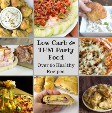 pinterest image for party food recipe round up