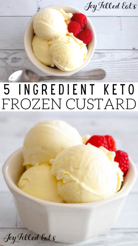 pinterest image for keto frozen custard