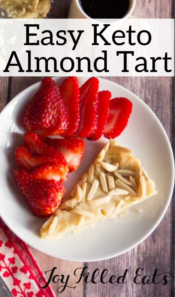 pinterest image for easy almond tart