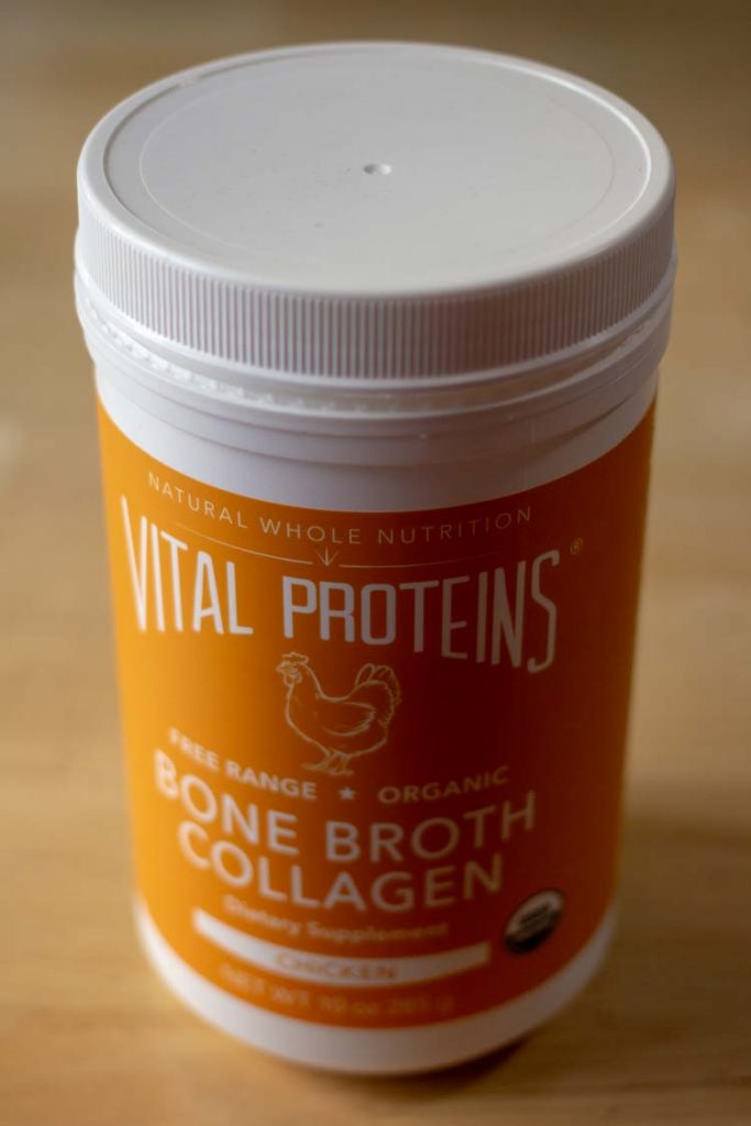 container for Vital Proteins Bone Broth Collagen