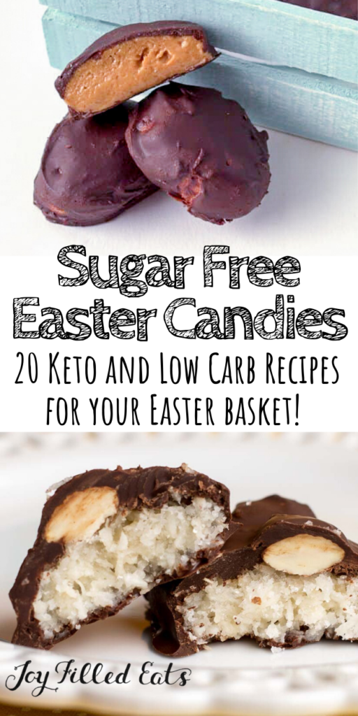 pinterest image for sugar free Easter candies