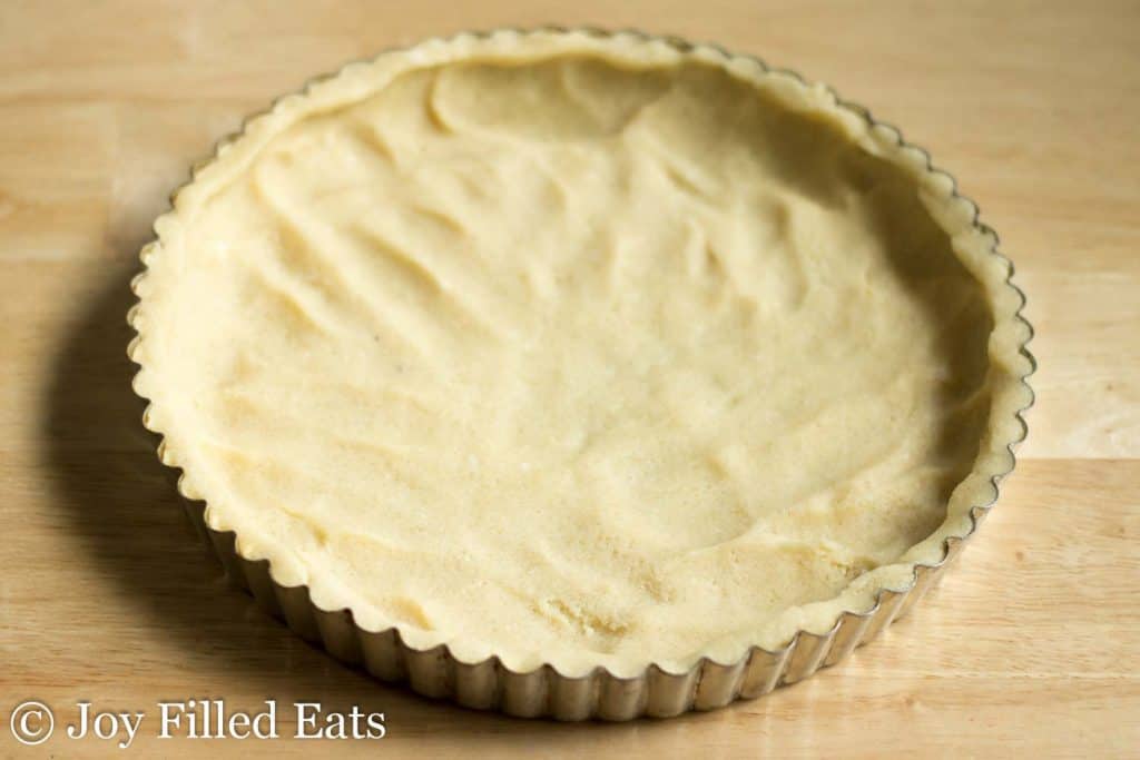 crust for tart pressed into pie tin