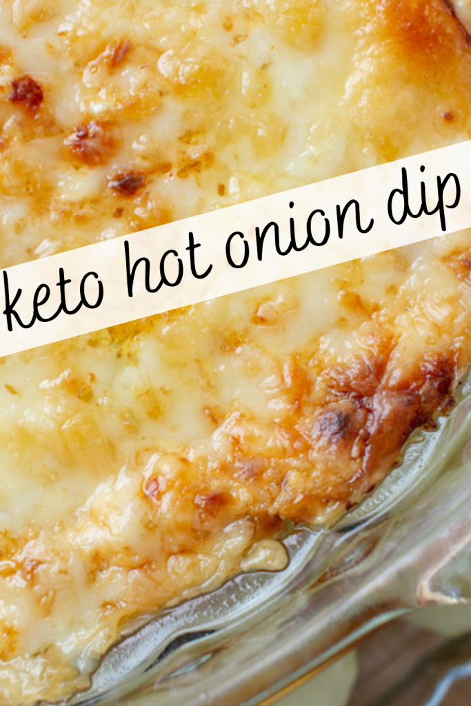 pinterest image for hot onion dip