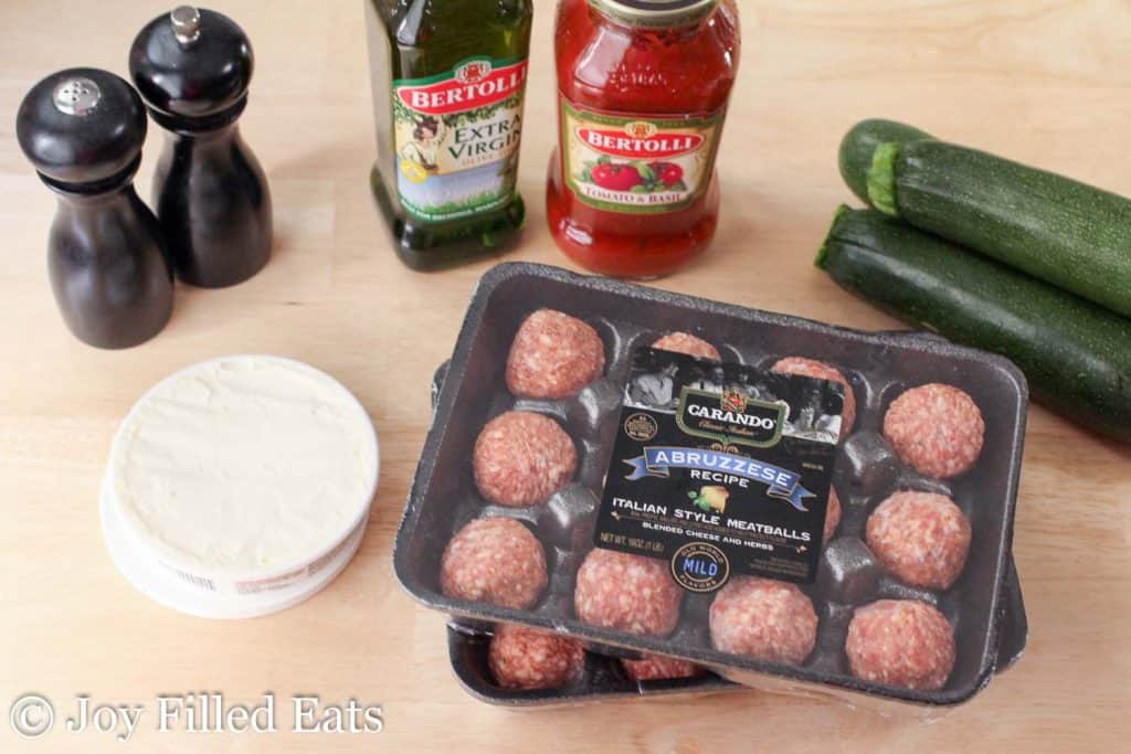 ingredients needed for one pot Meatballs with Zucchini & mascarpone
