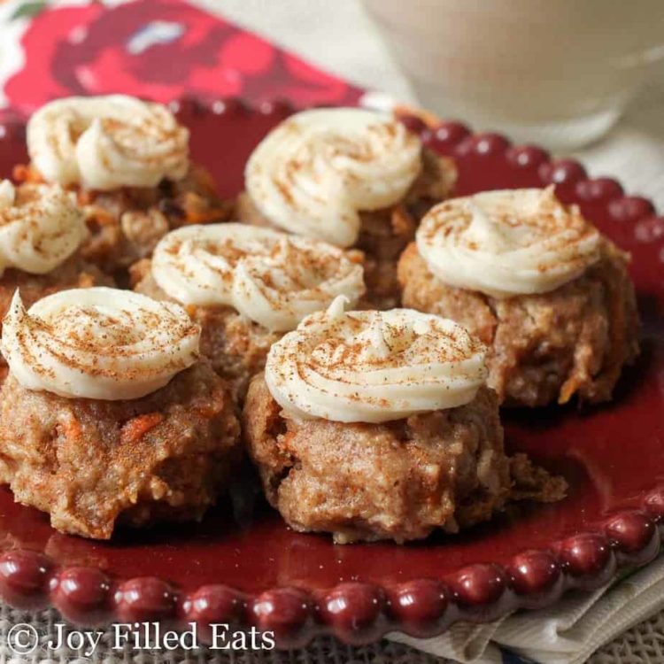 Mini Carrot Cake Cookie Bites with Cream Cheese Filling - Low Carb, Grain Gluten Sugar Free, THM S