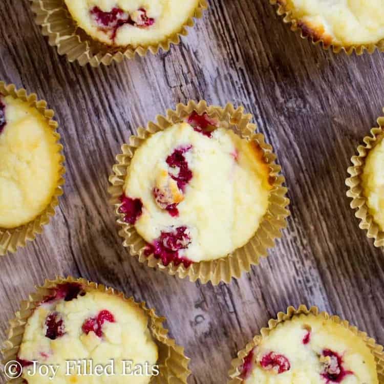Cranberry orange muffins from above