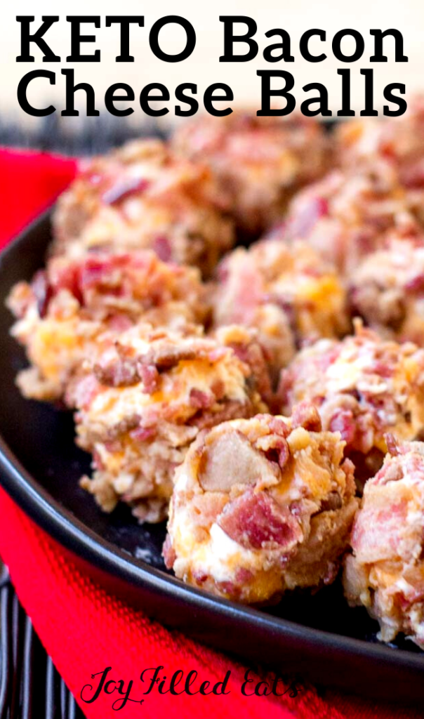 pinterest image for keto bacon cheddar mini cheese balls
