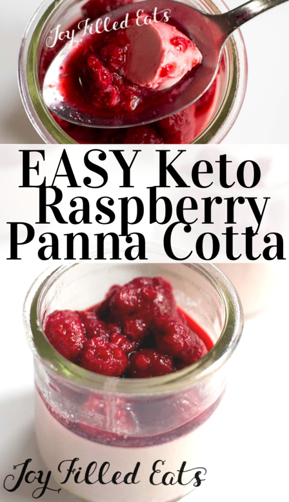 pinterest image for raspberry panna cotta