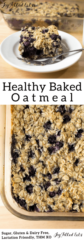 pinterest image for healthy baked oatmeal