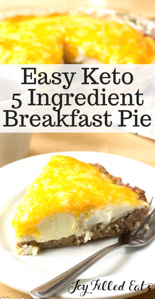 pinterest image for 5 ingredient keto breakfast pie