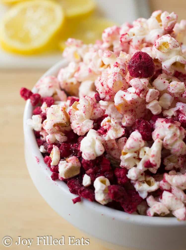 Popcorn Rasa Raspberry Raspberry Lemonade Popcorn - Sugar-Free, THM E | Joy Filled Eats