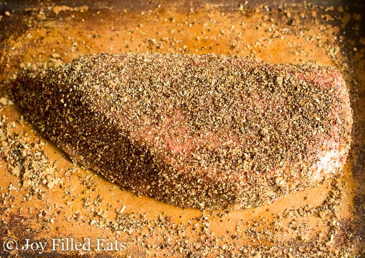 london broil coated in a dry rub