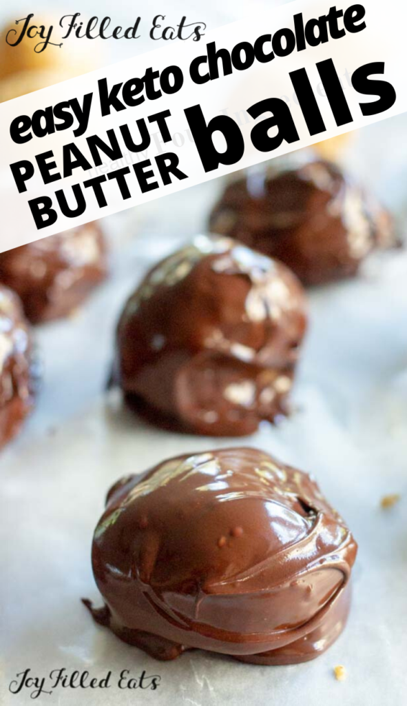 pinterest image for peanut butter balls