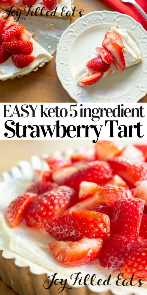 pinterest image for easy strawberry tart