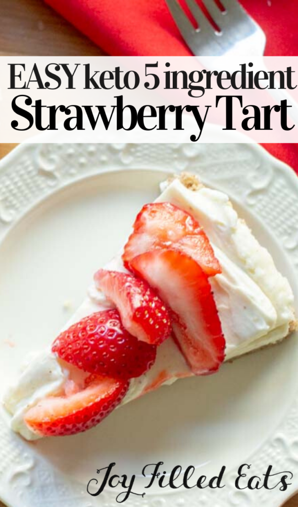 pinterest image for easy strawberry tart