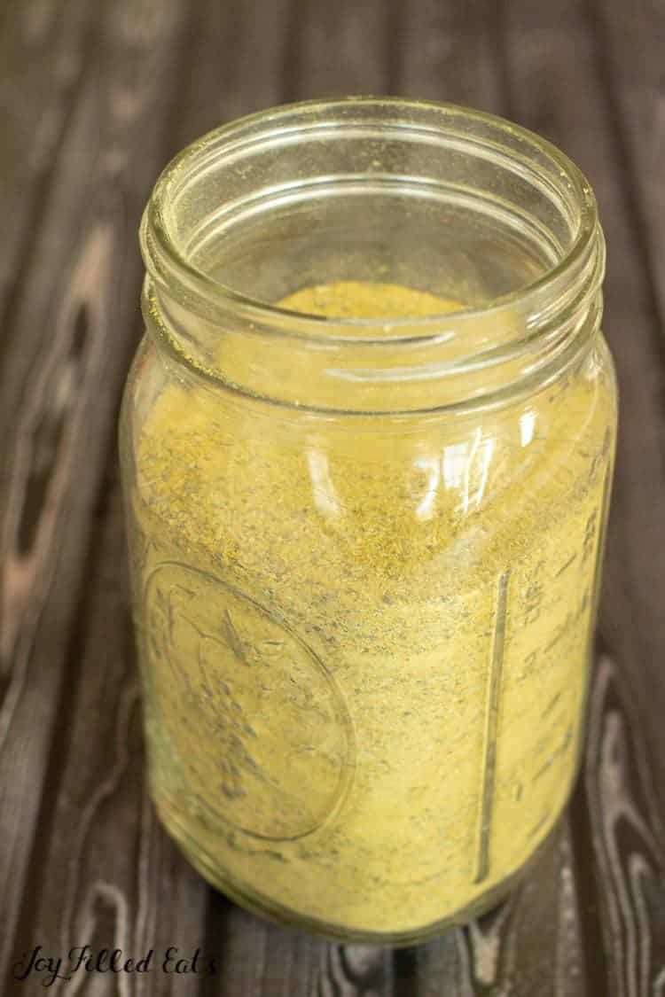 Mason Jar of Homemade Chicken Bouillon powder