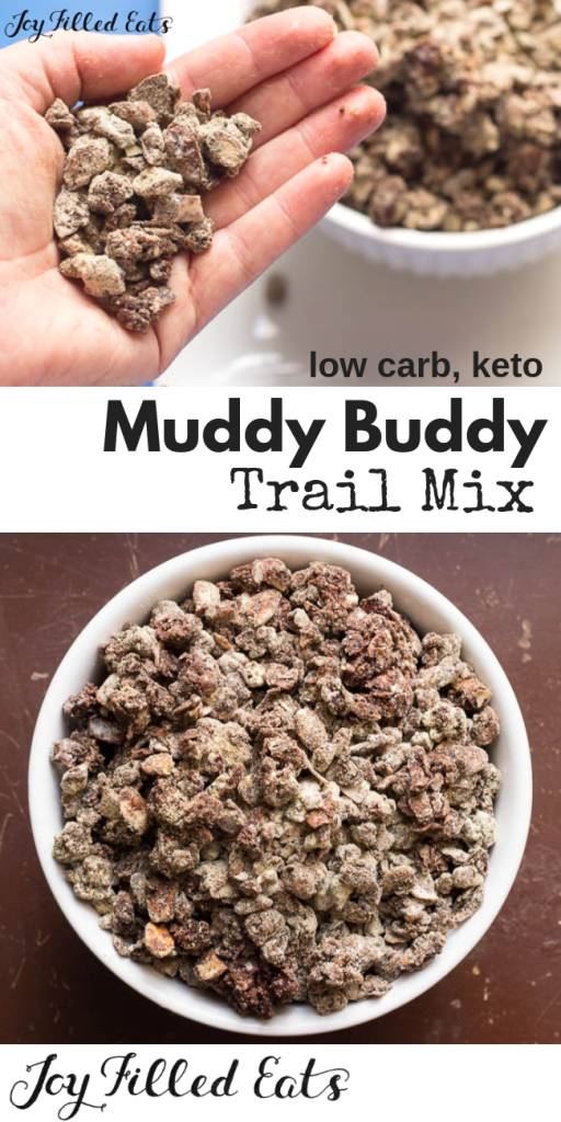 pinterest image for keto muddy buddy trail mix