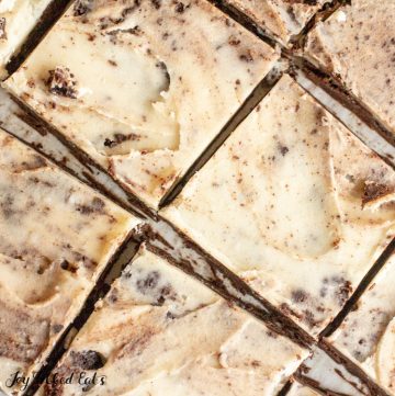 peppermint cookies and cream bars cut into squares