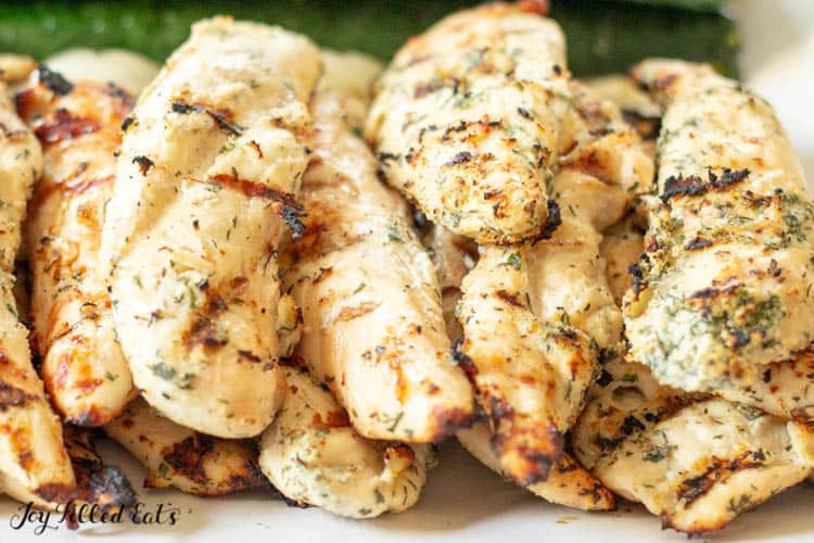 grilled ranch chicken tenders up close