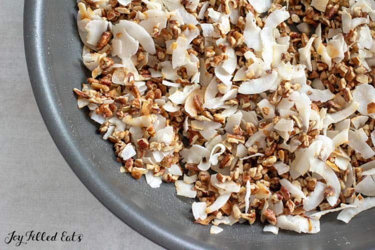 healthy granola in a bowl close up
