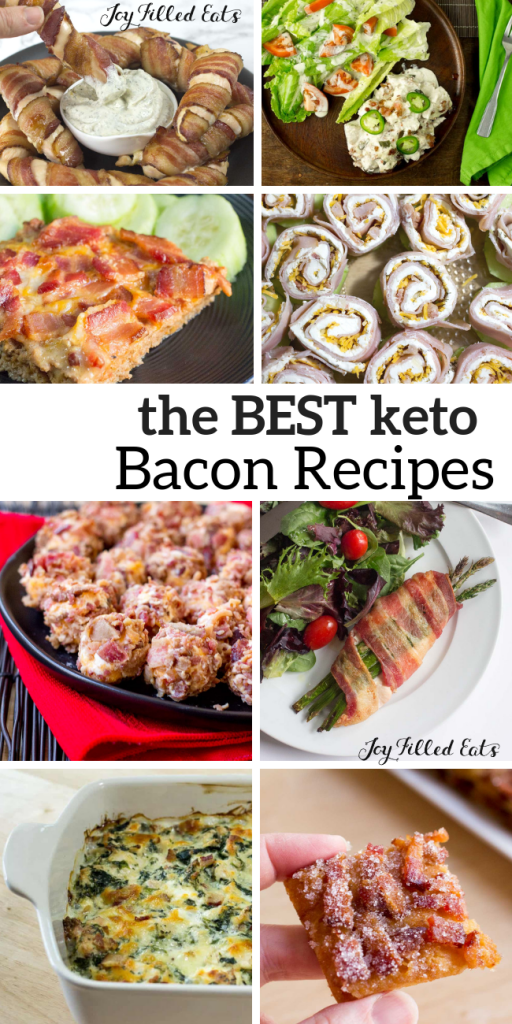 pinterest image for keto bacon recipes