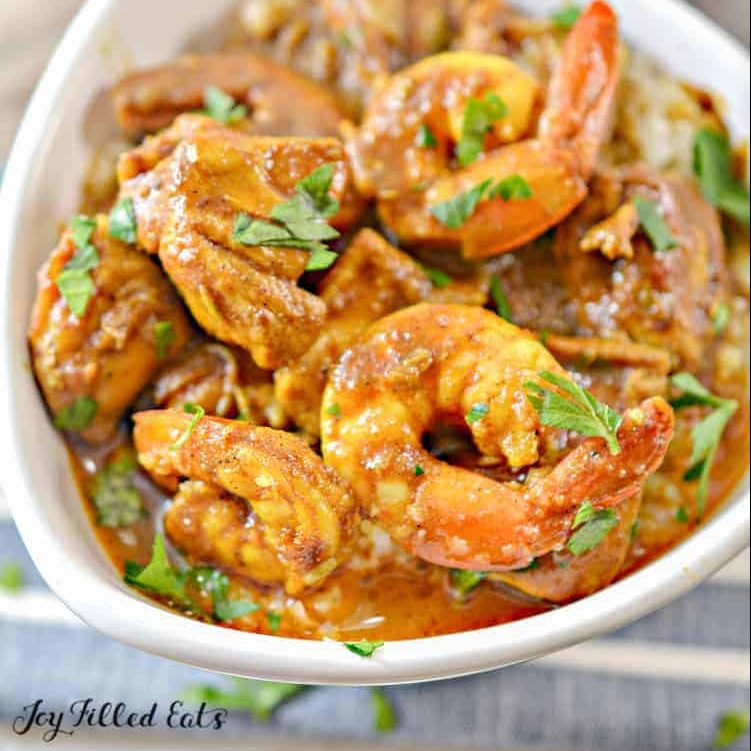 Shrimp & Chicken Curry - Low Carb, Keto, THM S, Dairy-Free