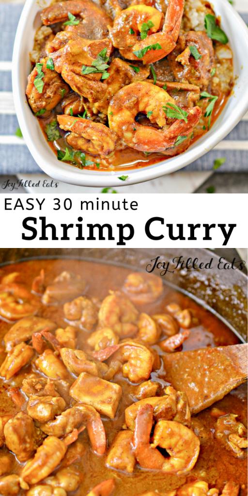 pinterest image for shrimp curry