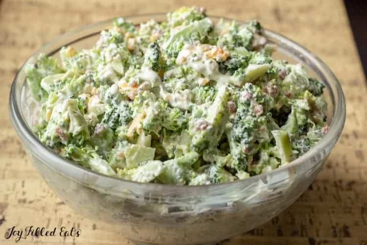 bowl of healthy broccoli salad