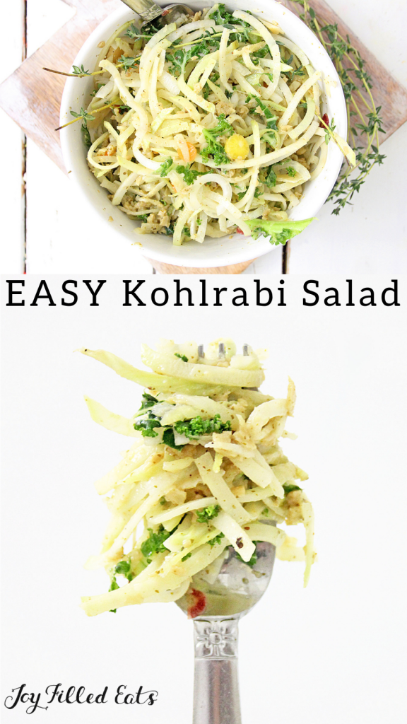 pinterest image for kohlrabi salad