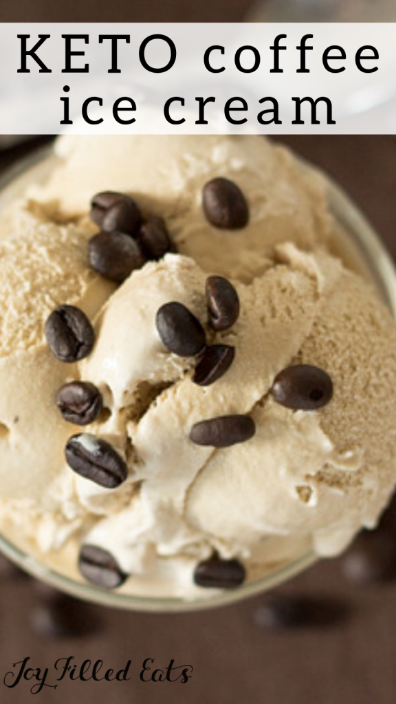 pinterest image for keto coffee ice cream