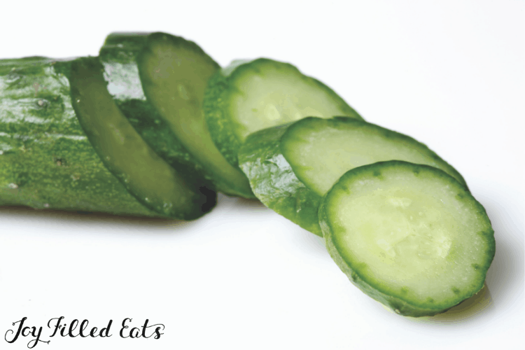 cucumber with slices