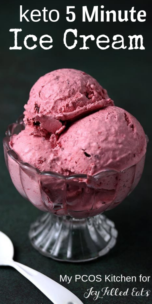 pinterest image for keto 5 minute ice cream