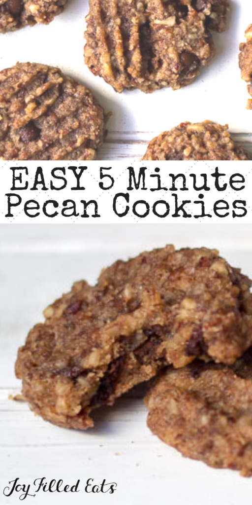 pinterest image for 5 minute pecan cookies