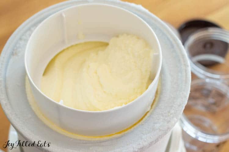 ice cream maker with frozen custard close up