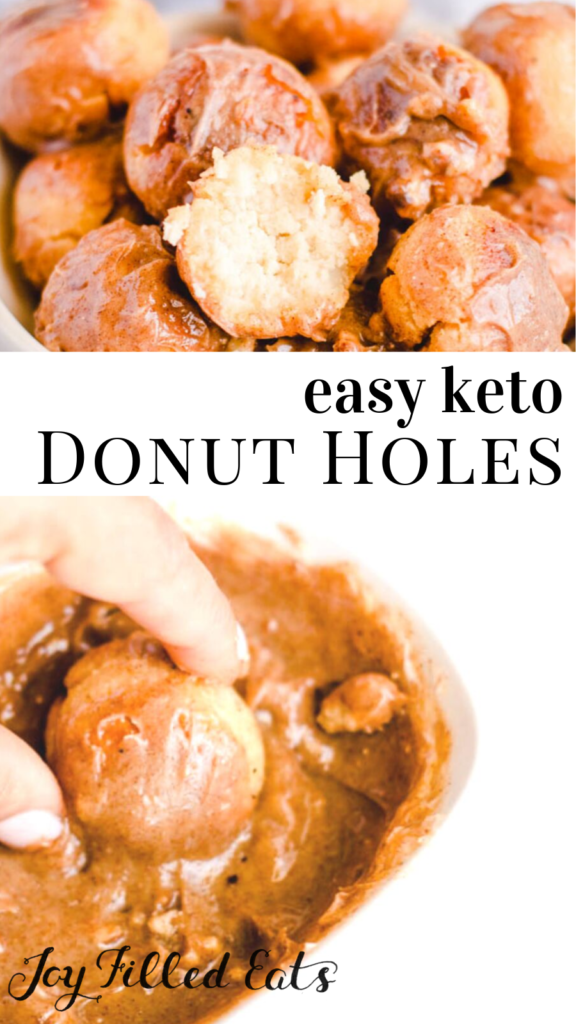 pinterest image for keto donut holes