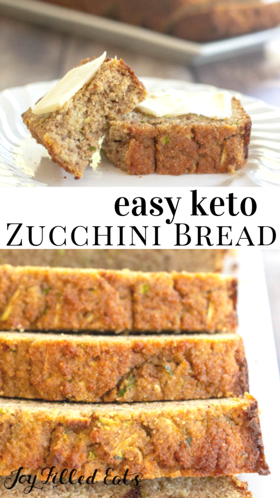 pinterest image for keto zucchini bread