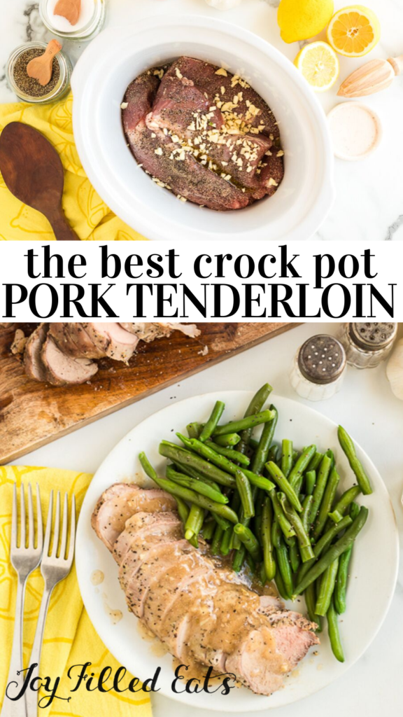pinterest image for crock pot pork tenderloin