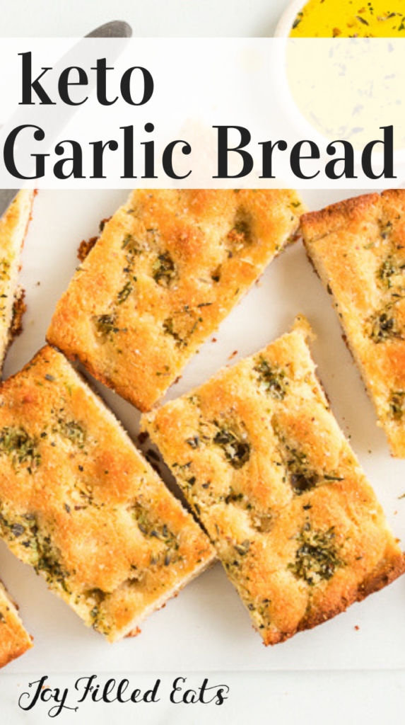 pinterest image for keto garlic bread