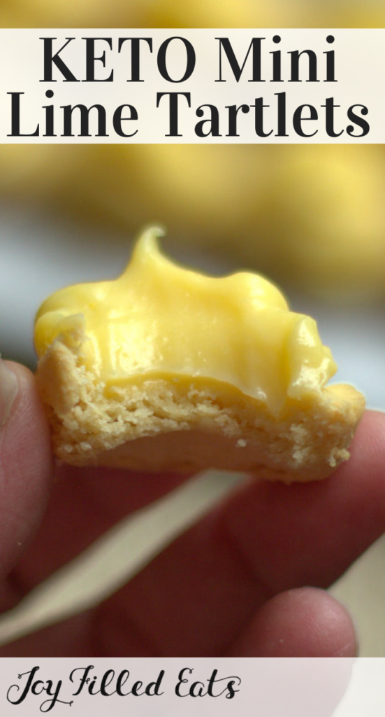 pinterest image for keto mini lime tartlets