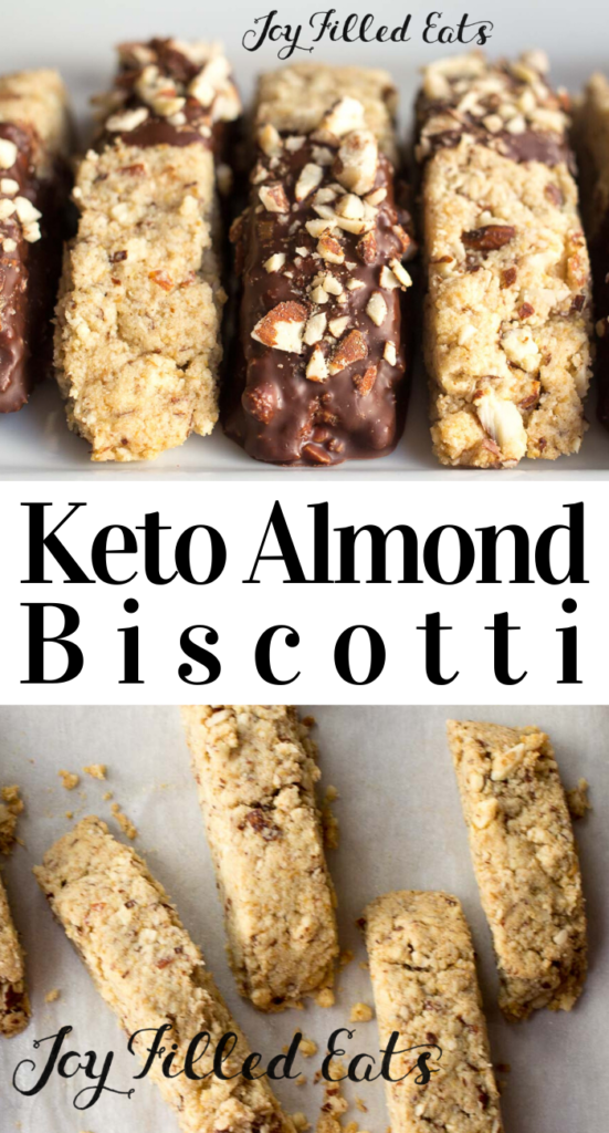 pinterest image for almond biscotti cookies
