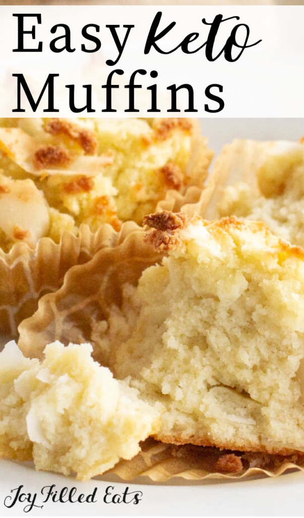 pinterest image for keto coconut flour muffins