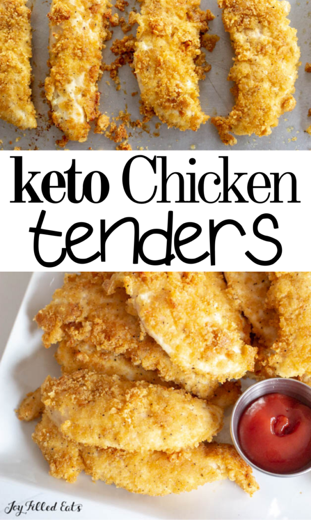 pinterest image for healthy baked chicken tenders